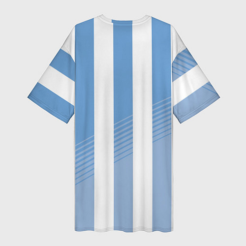 Женская длинная футболка Сборная Аргентины: ЧМ-2018 / 3D-принт – фото 2