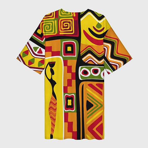 Женская длинная футболка Африка / 3D-принт – фото 2