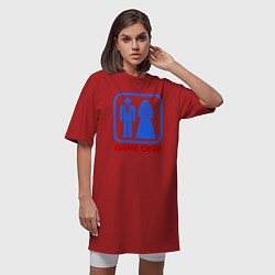 Футболка женская-платье Game over, цвет: красный — фото 2