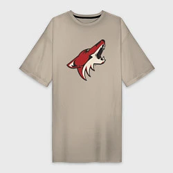 Футболка женская-платье Phoenix Coyotes, цвет: миндальный