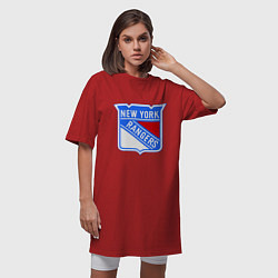 Футболка женская-платье New York Rangers, цвет: красный — фото 2