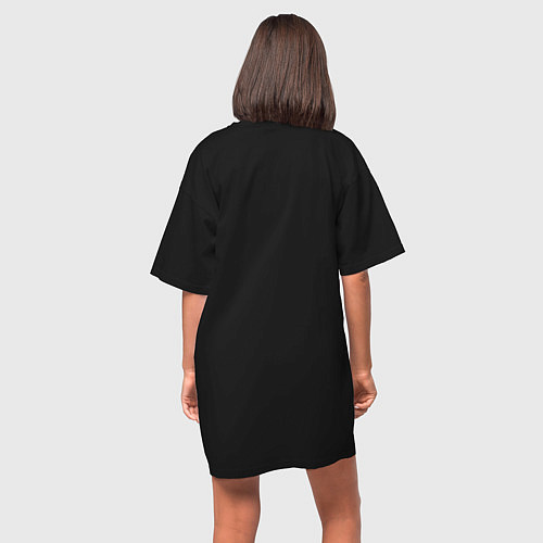 Женская футболка-платье Nine inch nails / Черный – фото 4