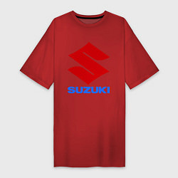 Футболка женская-платье Suzuki, цвет: красный