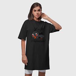 Футболка женская-платье Уарабэй, цвет: черный — фото 2
