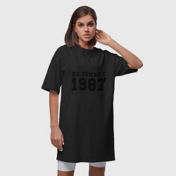 Футболка женская-платье На Земле с 1987, цвет: черный — фото 2
