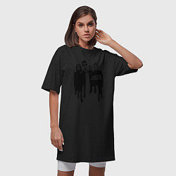 Футболка женская-платье Arctic Monkeys, цвет: черный — фото 2