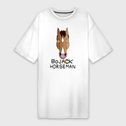 Футболка женская-платье BoJack Horseman, цвет: белый
