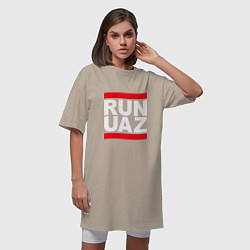 Футболка женская-платье Run UAZ, цвет: миндальный — фото 2