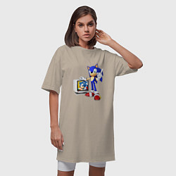 Футболка женская-платье Sonic TV, цвет: миндальный — фото 2