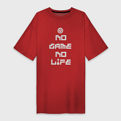 Футболка женская-платье No game No life, цвет: красный