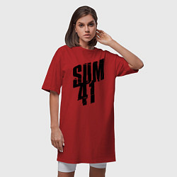 Футболка женская-платье Sum Forty One, цвет: красный — фото 2