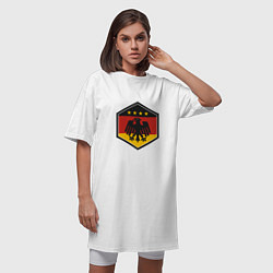 Футболка женская-платье Немецкий фанат, цвет: белый — фото 2