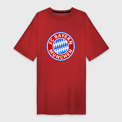 Футболка женская-платье Bayern Munchen FC, цвет: красный
