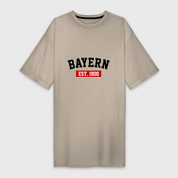 Футболка женская-платье FC Bayern Est. 1900, цвет: миндальный