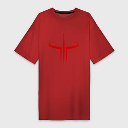 Футболка женская-платье Quake logo, цвет: красный