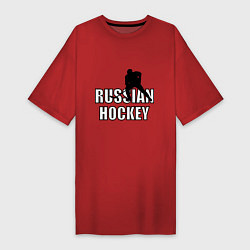 Женская футболка-платье Russian hockey
