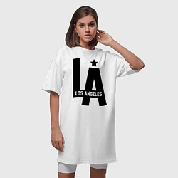 Футболка женская-платье Los Angeles Star, цвет: белый — фото 2
