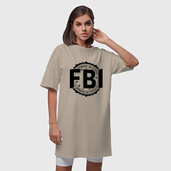 Футболка женская-платье FBI Agency, цвет: миндальный — фото 2