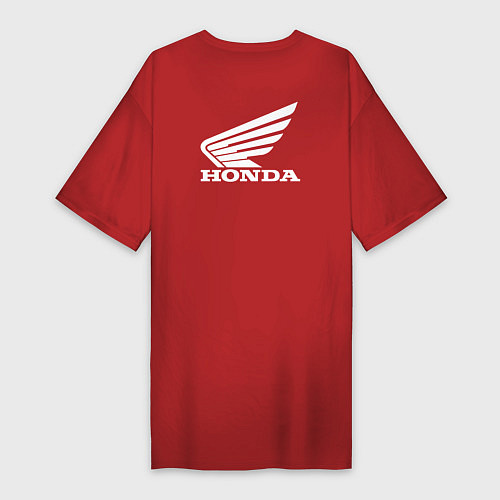 Женская футболка-платье HONDA / Красный – фото 2