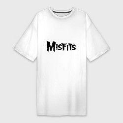 Футболка женская-платье Misfits logo, цвет: белый