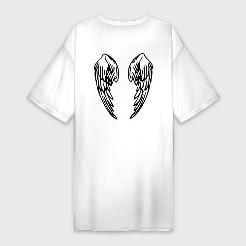 Женская футболка-платье Я ангел / Белый – фото 2