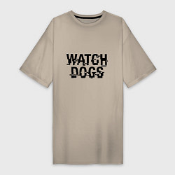 Футболка женская-платье Watch Dogs, цвет: миндальный