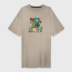 Женская футболка-платье Rick and Morty