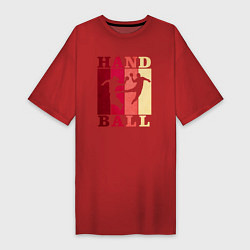 Футболка женская-платье Handball, цвет: красный