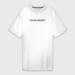 Футболка женская-платье YEAH RIGHT, цвет: белый