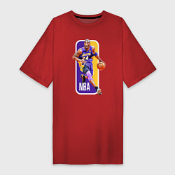 Футболка женская-платье NBA Kobe Bryant, цвет: красный