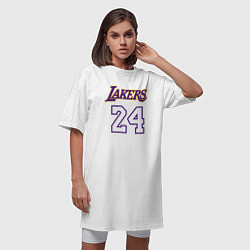 Футболка женская-платье Lakers 24, цвет: белый — фото 2