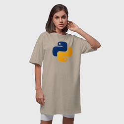 Футболка женская-платье Python, цвет: миндальный — фото 2