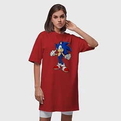 Футболка женская-платье Sonic, цвет: красный — фото 2