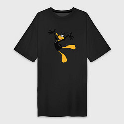 Футболка женская-платье Даффи Дак, цвет: черный