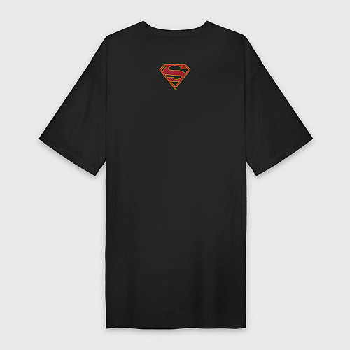 Женская футболка-платье Supergirl - CatCo / Черный – фото 2
