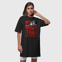 Футболка женская-платье MUAY THAI, цвет: черный — фото 2