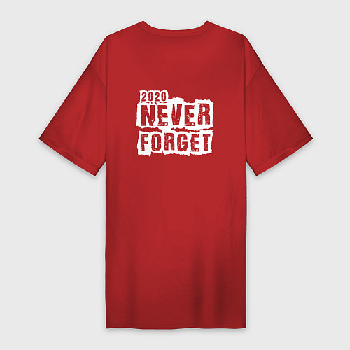 Женская футболка-платье Never forget / Красный – фото 2
