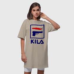 Футболка женская-платье Kila Fila, цвет: миндальный — фото 2