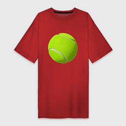 Футболка женская-платье Теннис, цвет: красный