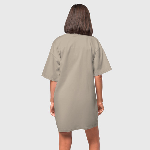 Женская футболка-платье Ахмат боец / Миндальный – фото 4