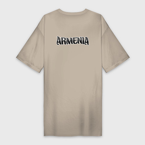 Женская футболка-платье Армения / Миндальный – фото 2