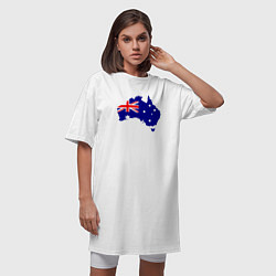 Футболка женская-платье Австралия, цвет: белый — фото 2