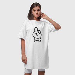 Футболка женская-платье COOKY BTS, цвет: белый — фото 2