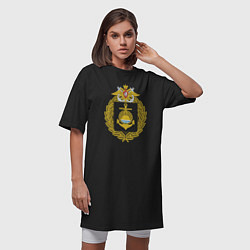 Футболка женская-платье ТИХООКЕАНСКИЙ ФЛОТ ВМФ, цвет: черный — фото 2