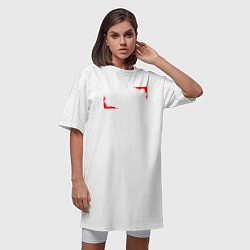 Футболка женская-платье Тойота - Огонь, цвет: белый — фото 2