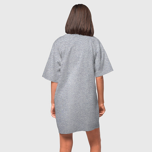 Женская футболка-платье Обезьяна Urban life / Меланж – фото 4