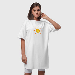 Футболка женская-платье Солнце, цвет: белый — фото 2