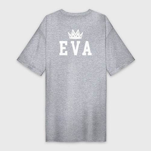 Женская футболка-платье Ева Корона на спине / Меланж – фото 2