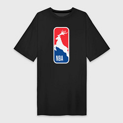 Футболка женская-платье NBA - Bucks, цвет: черный