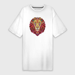 Футболка женская-платье Lion Puzzle, цвет: белый